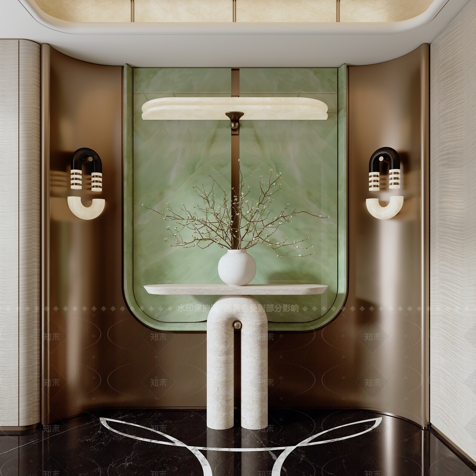 轻奢玄关3D模型下载【ID:1204942636】