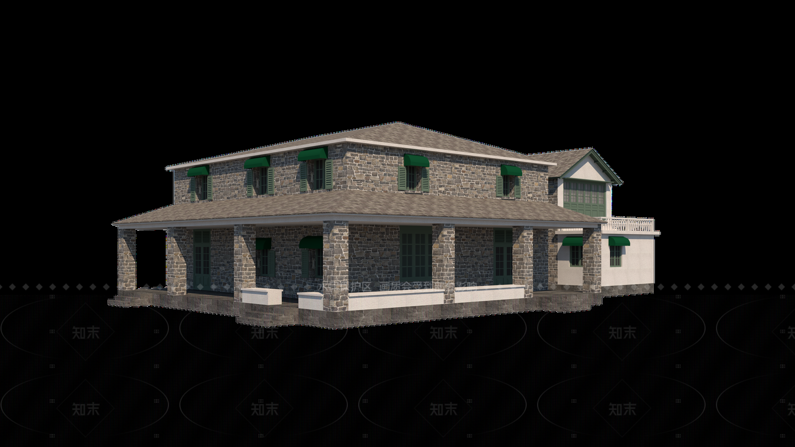 复古侘寂风格建筑SU模型下载【ID:1205066000】