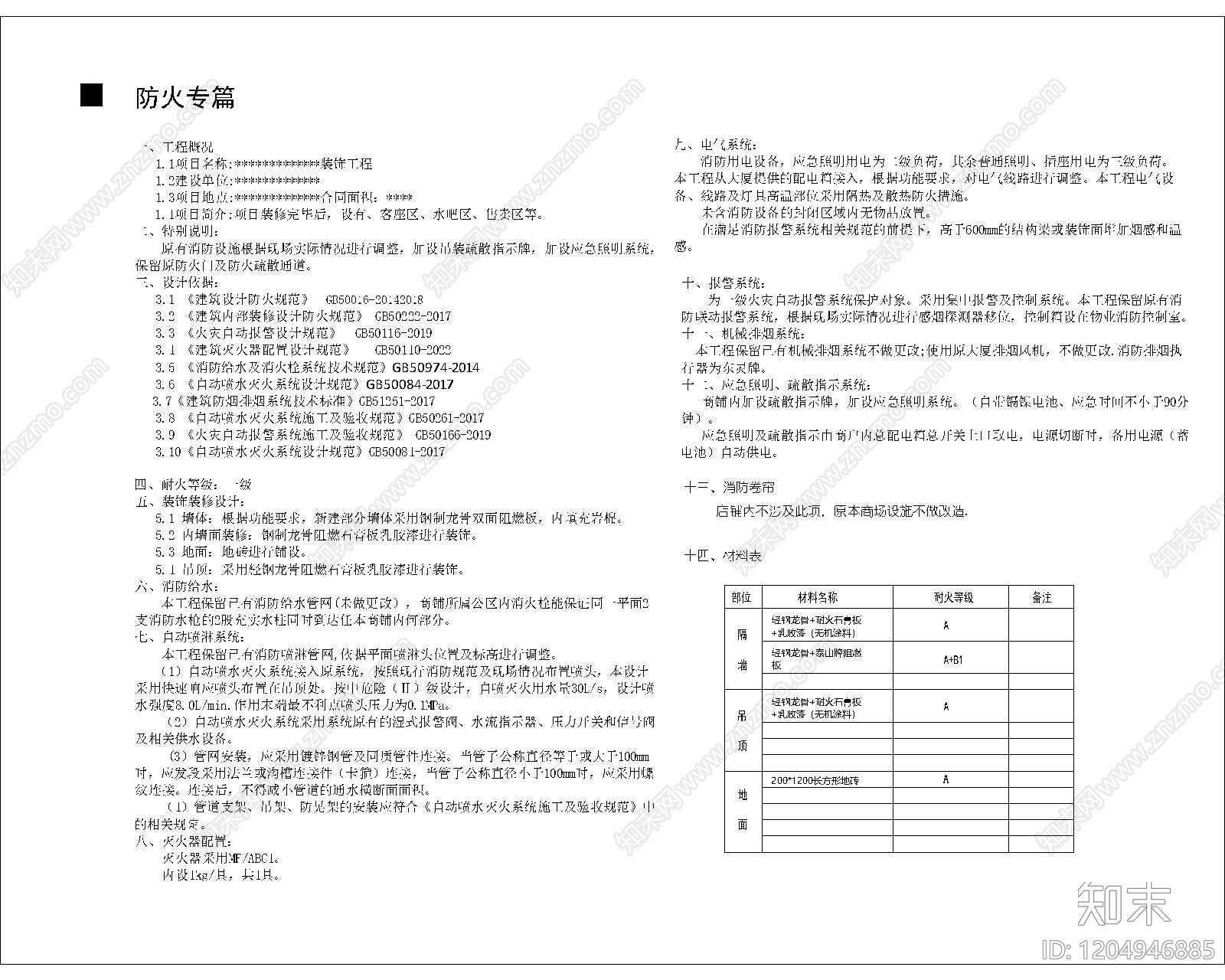 现代设计说明cad施工图下载【ID:1204946885】
