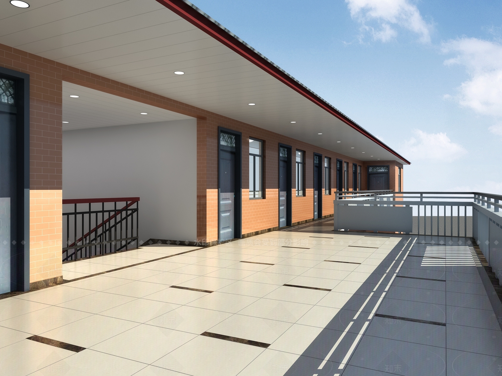 现代走廊3D模型下载【ID:1204947475】