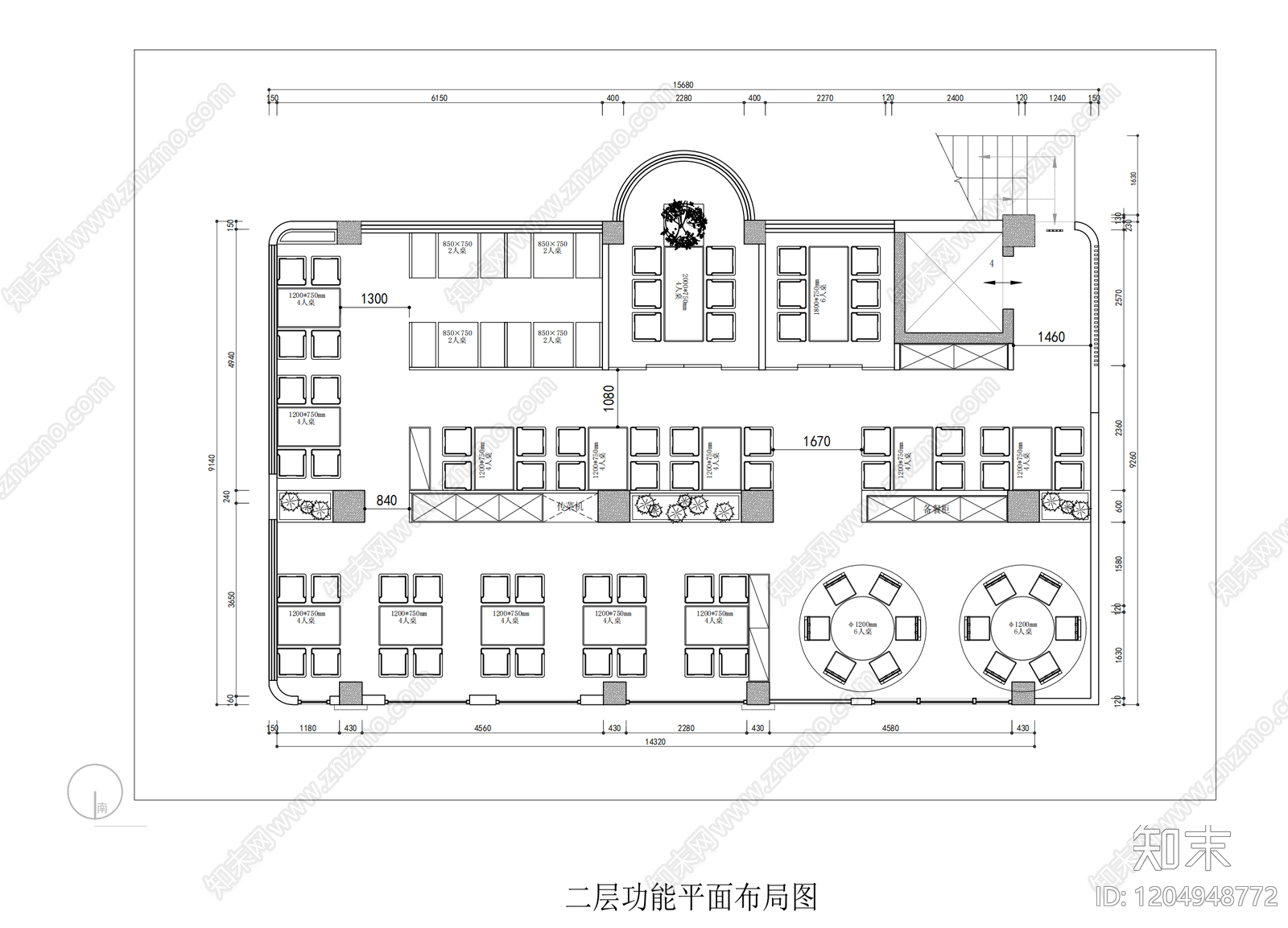 现代其他餐饮空间cad施工图下载【ID:1204948772】