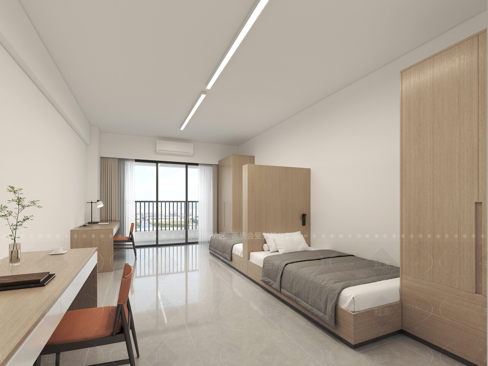 现代宿舍3D模型下载【ID:1204952511】