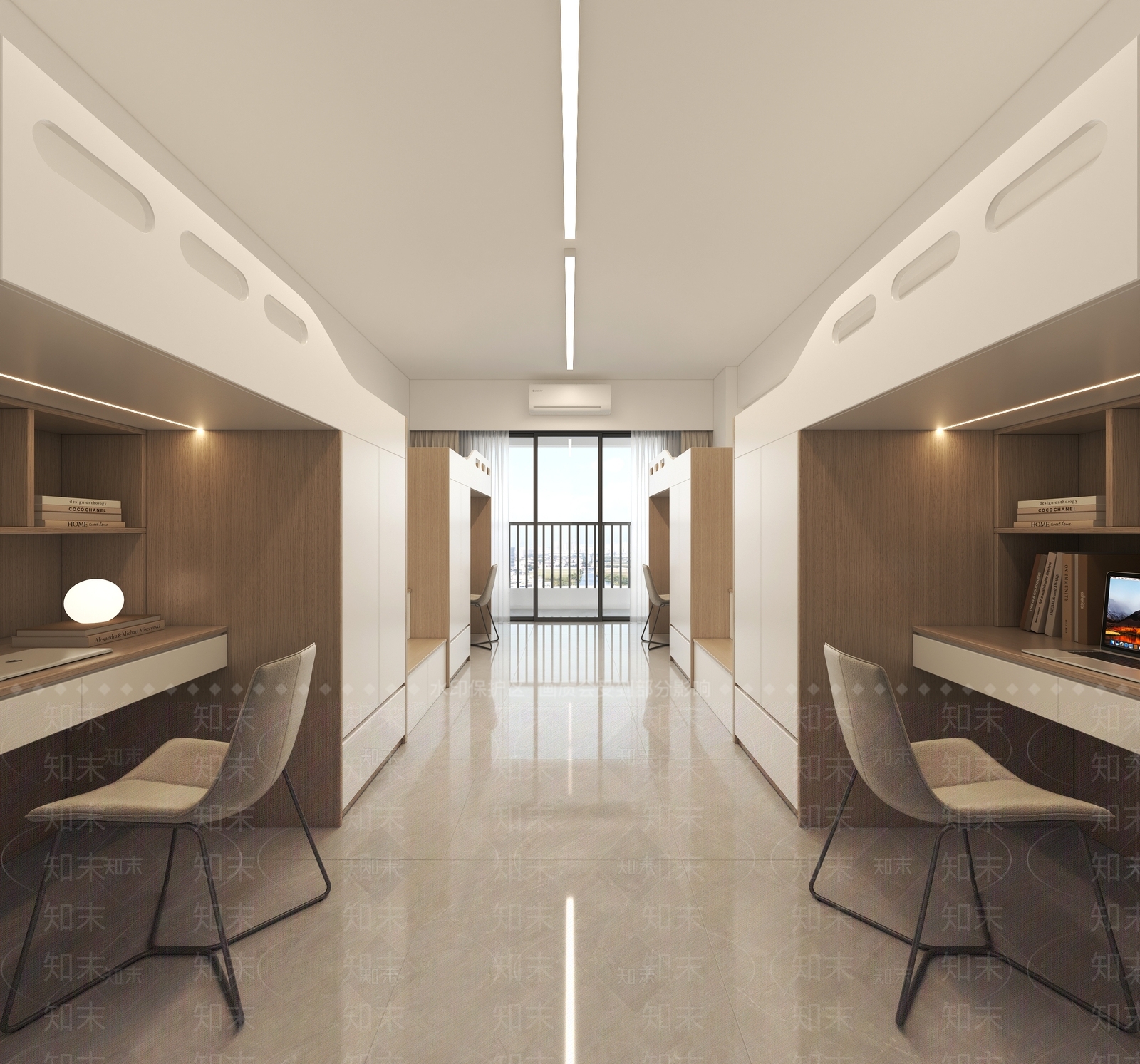 现代宿舍3D模型下载【ID:1204952610】