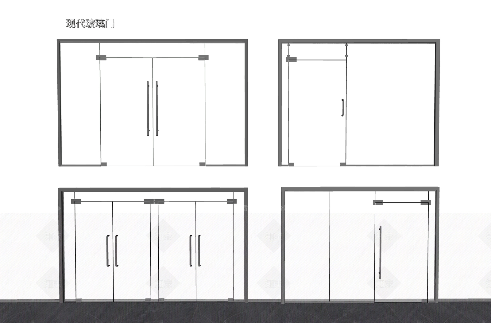 现代双开门SU模型下载【ID:1204955013】
