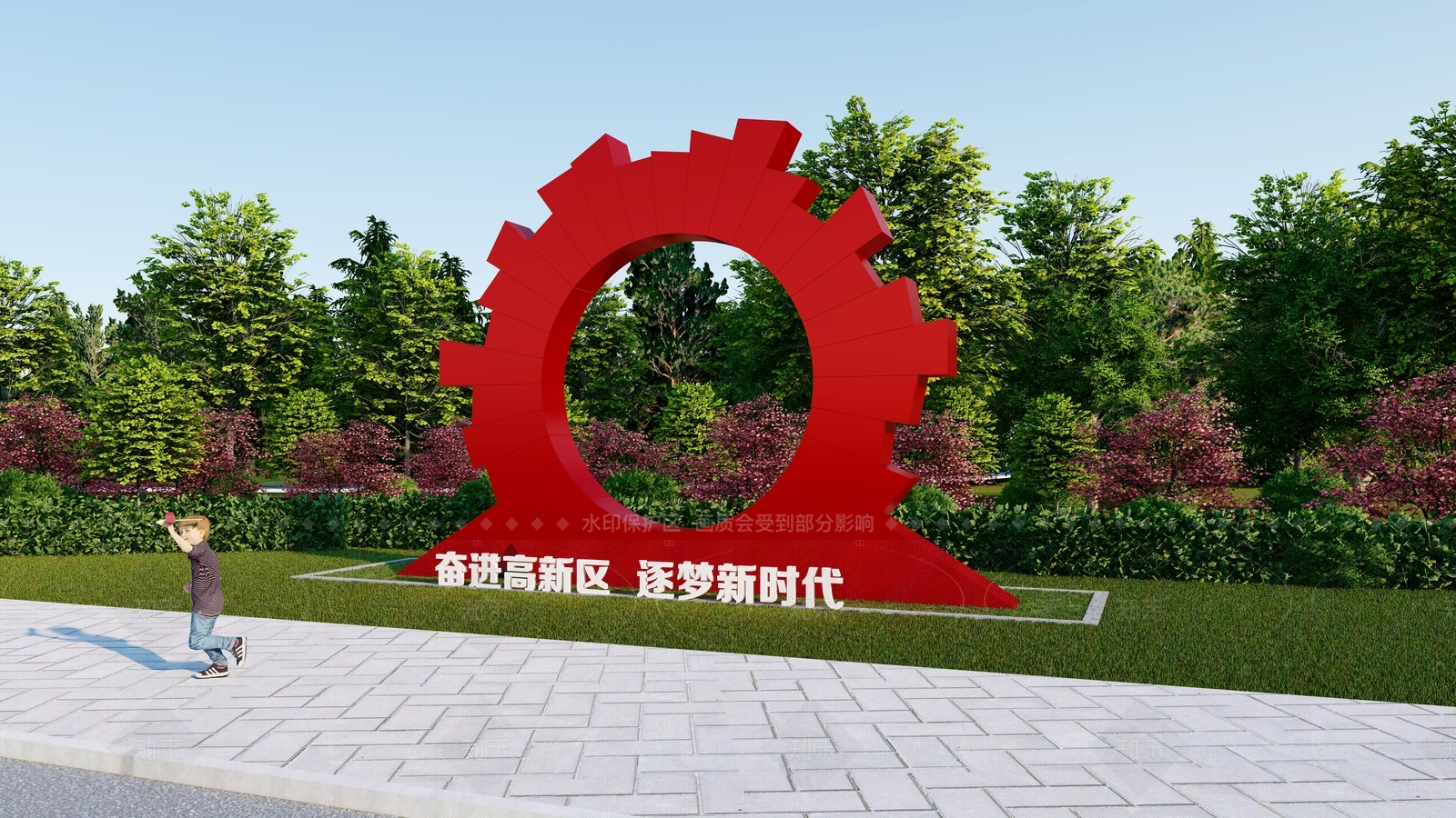 现代雕塑SU模型下载【ID:1204957885】