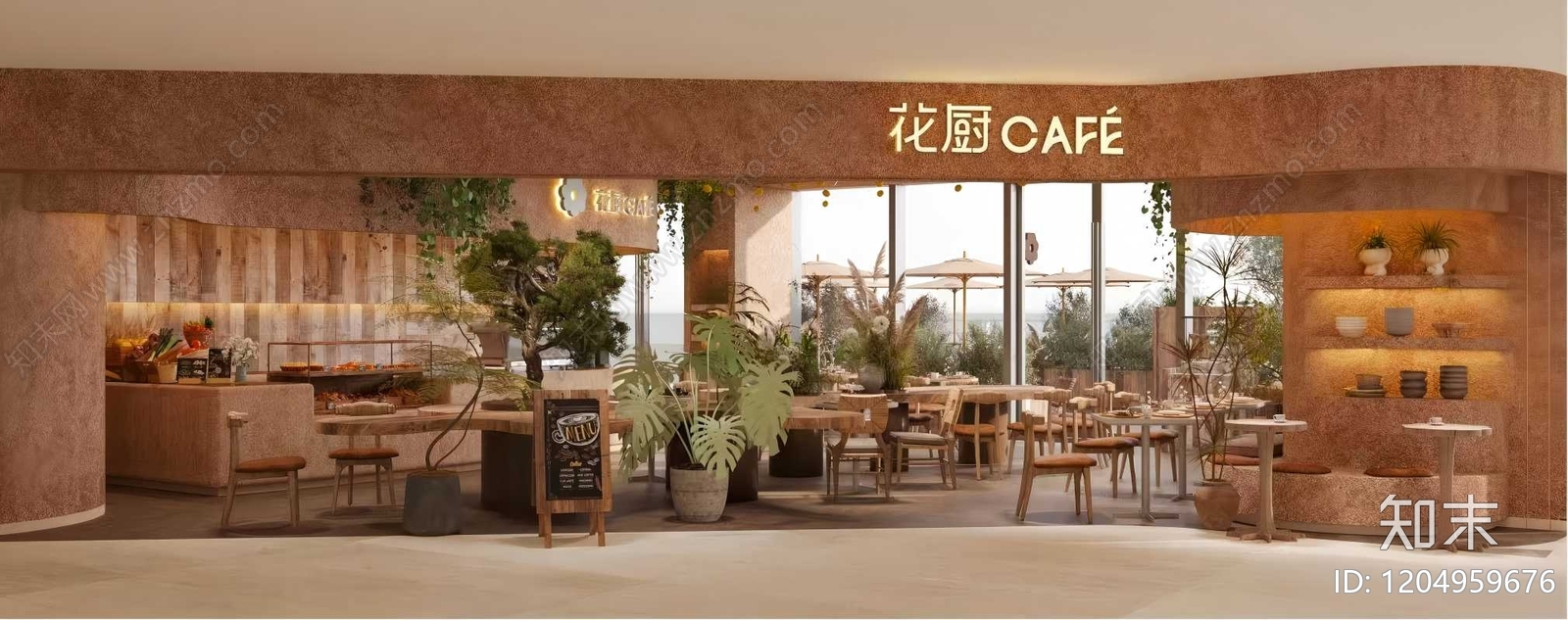 侘寂禅意西餐厅cad施工图下载【ID:1204959676】