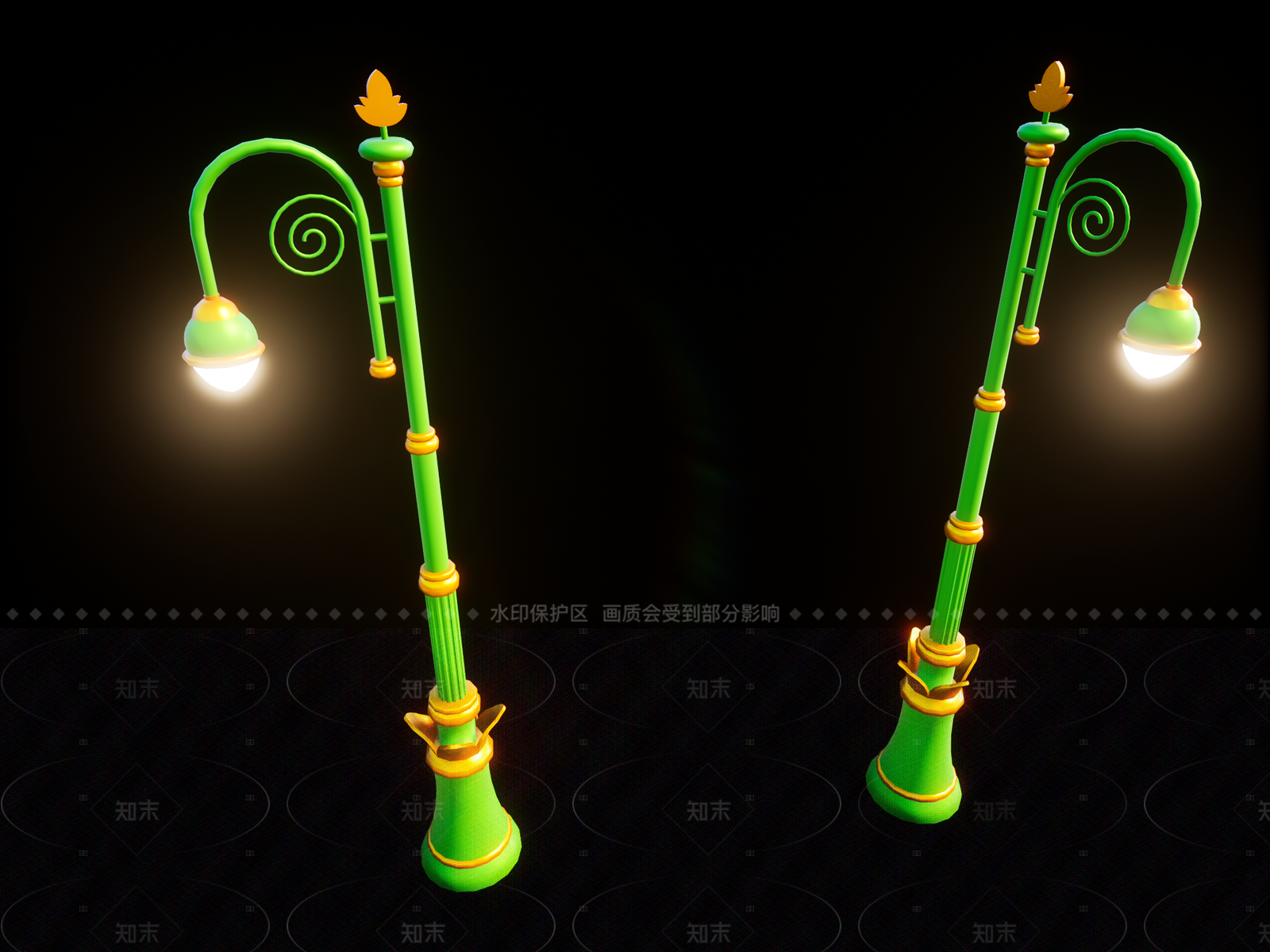 欧式奶油景观灯SU模型下载【ID:1204962853】