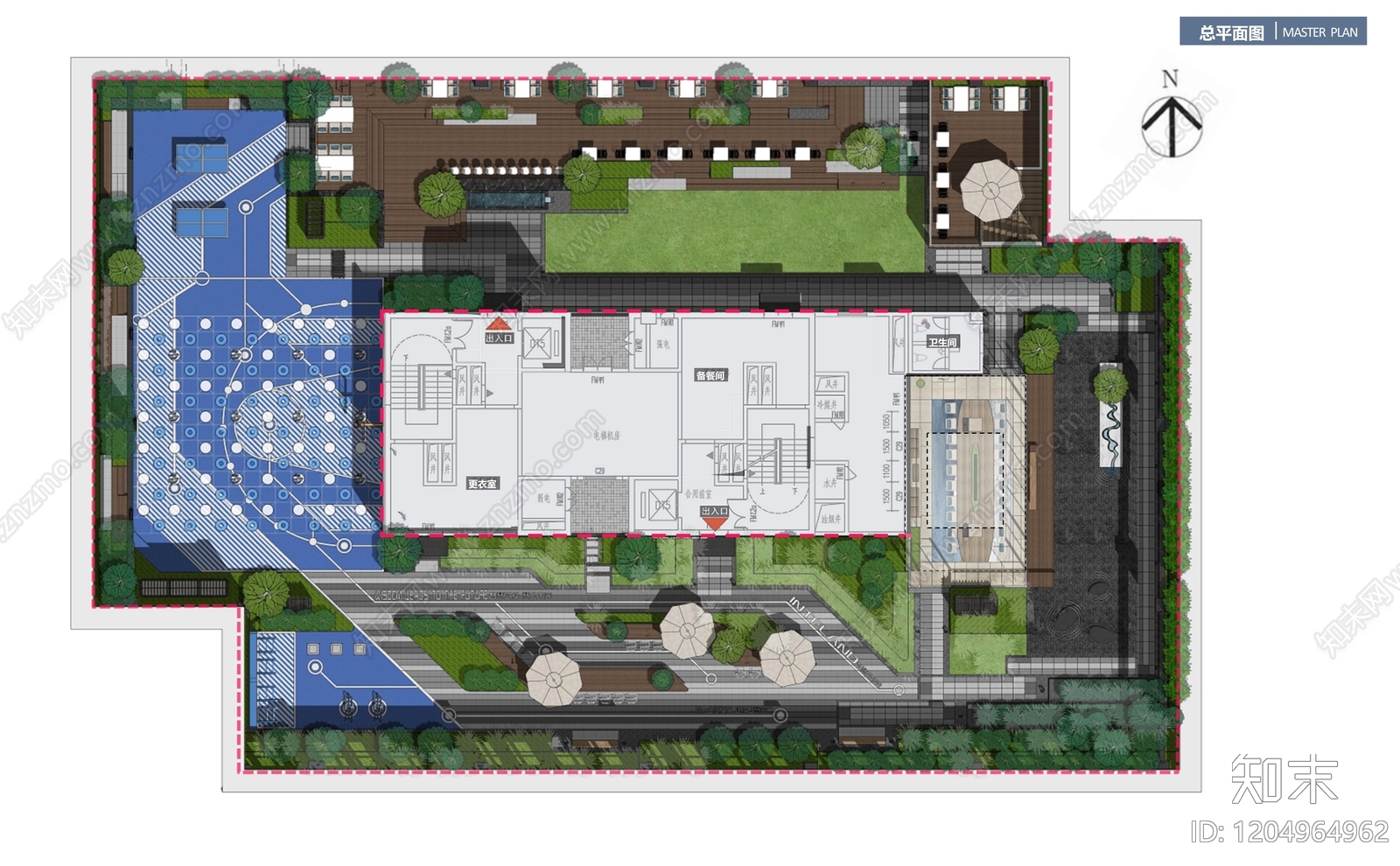 现代极简屋顶花园下载【ID:1204964962】
