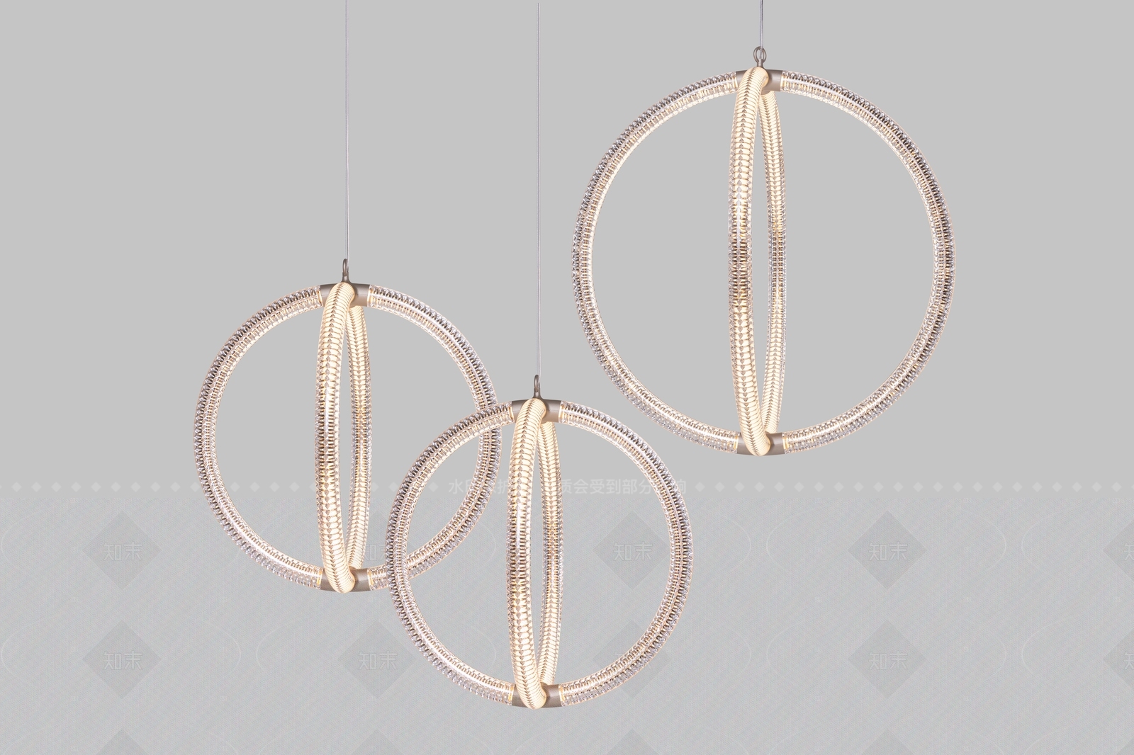 现代中古水晶吊灯3D模型下载【ID:1204966662】