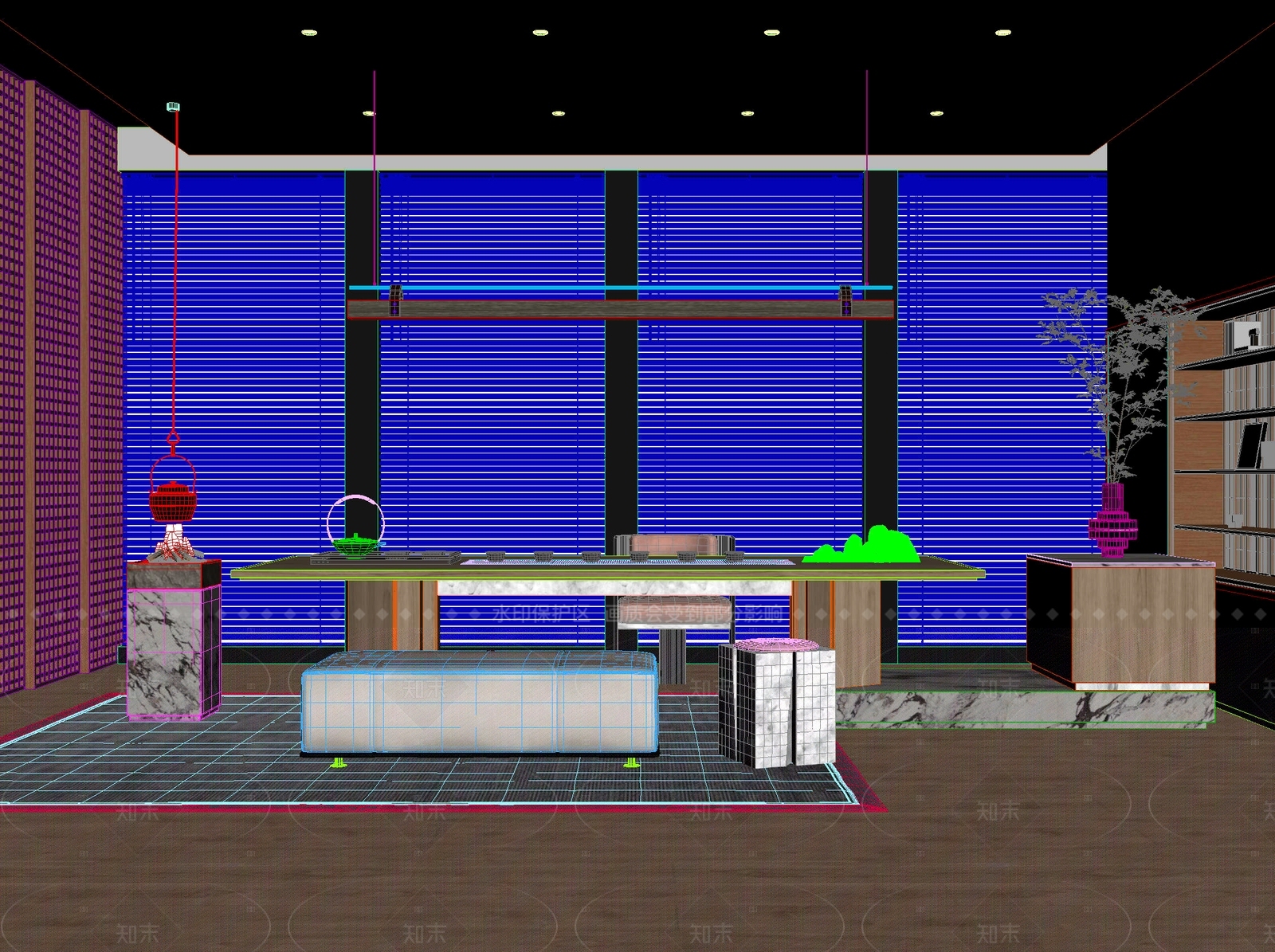 新中式中式茶桌椅3D模型下载【ID:1204968666】
