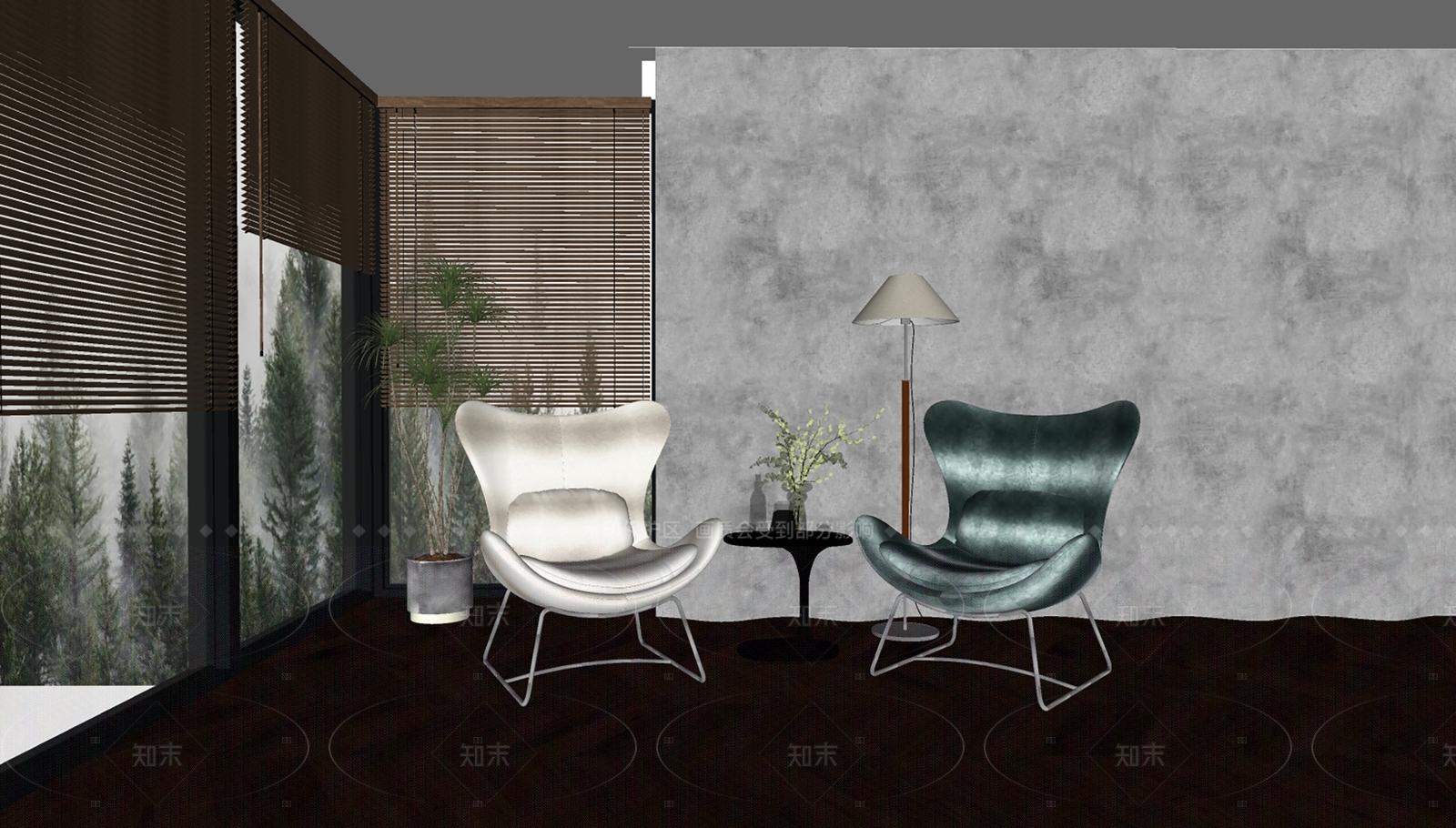 现代意式休闲桌椅SU模型下载【ID:1204969316】