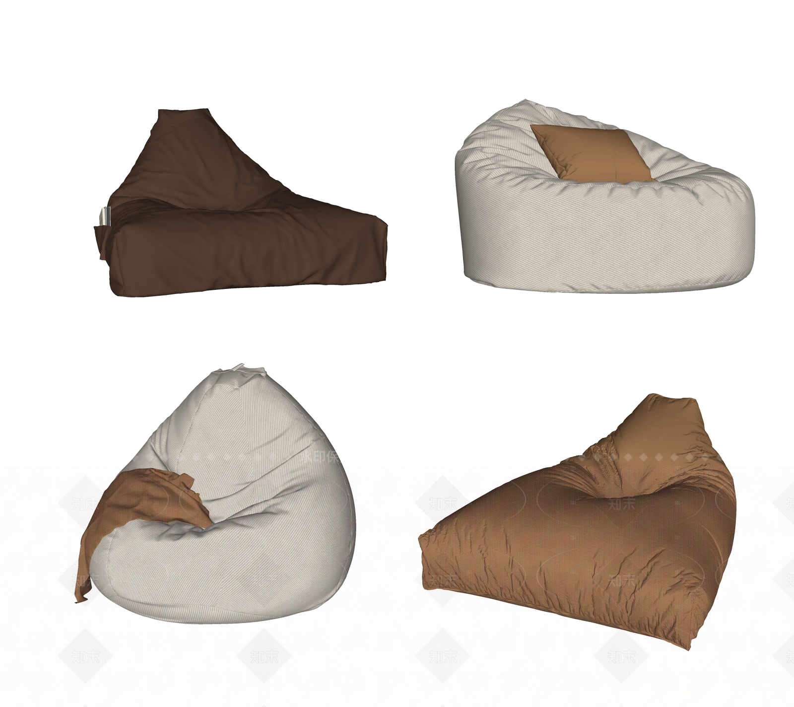 现代懒人沙发SU模型下载【ID:1204971462】