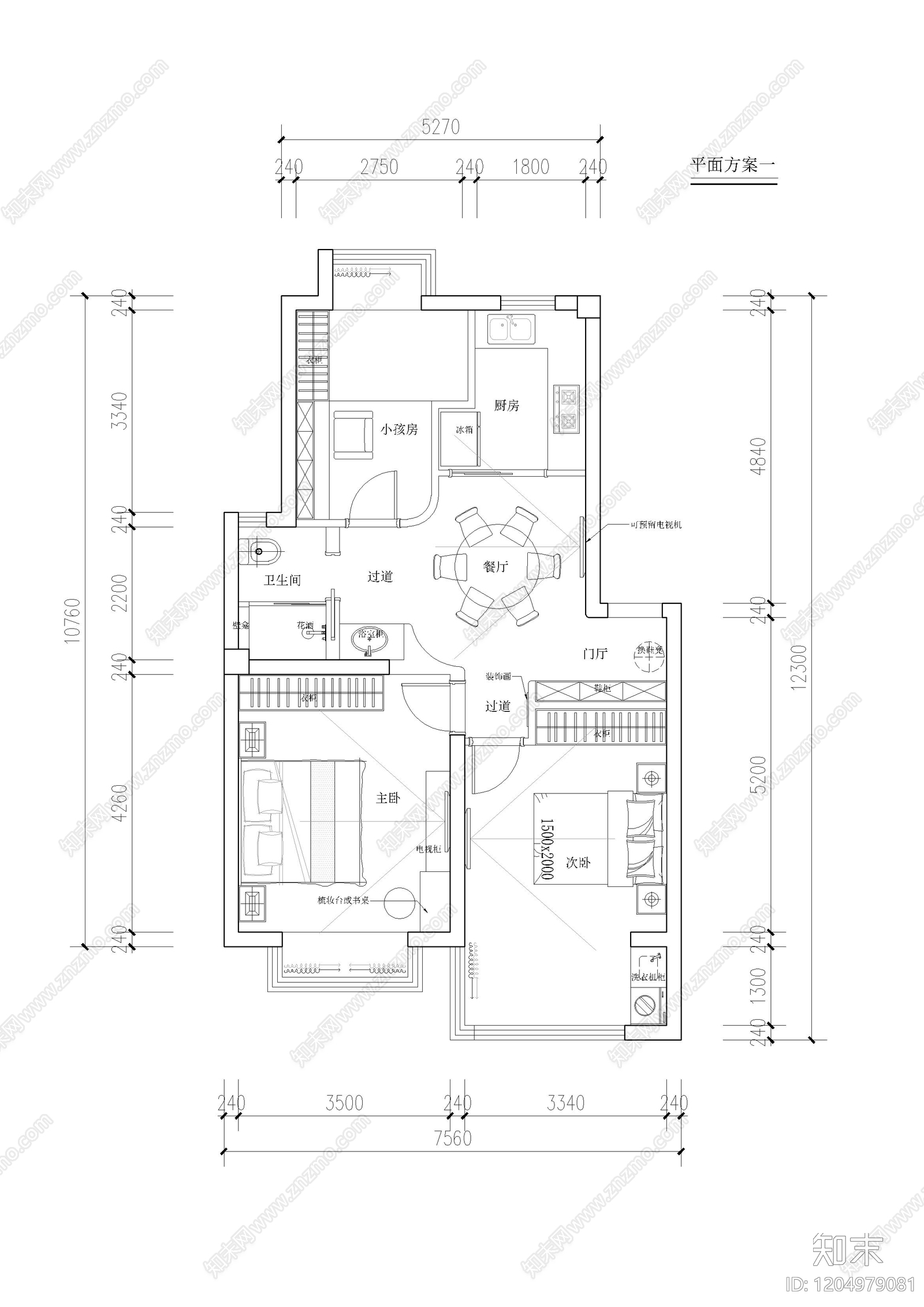 一梯四户施工图下载【ID:1204979081】