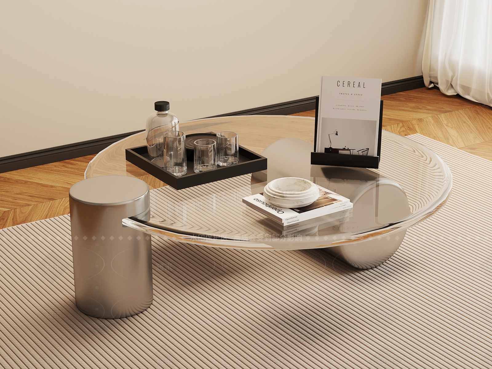 现代意式茶几SU模型下载【ID:1204978507】