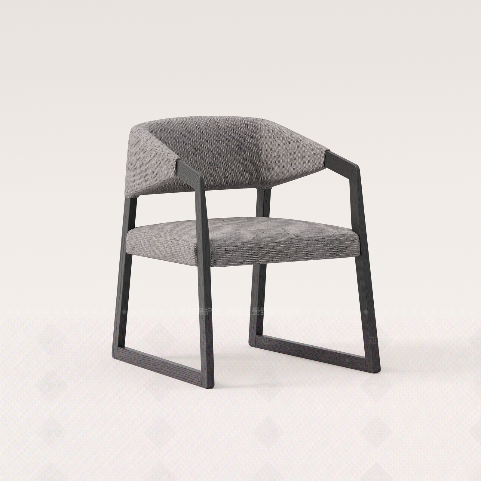 现代中式餐椅3D模型下载【ID:1205370428】