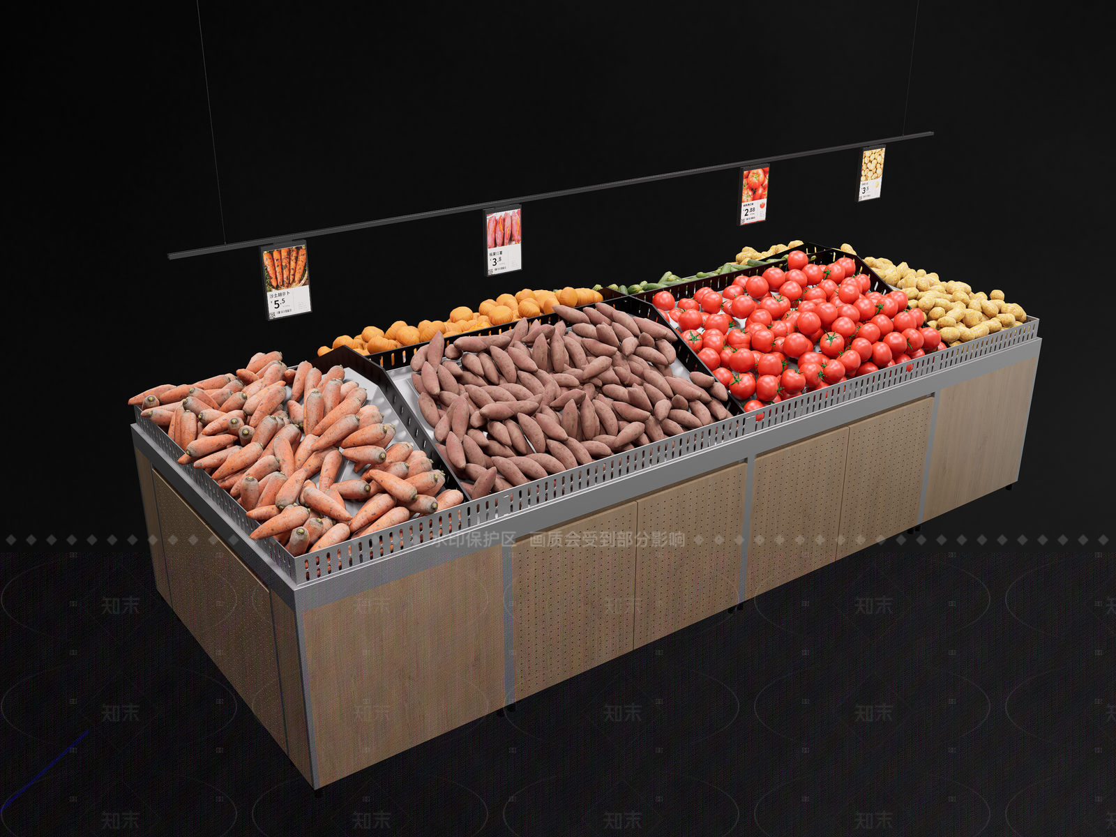 现代超市SU模型下载【ID:1204981331】