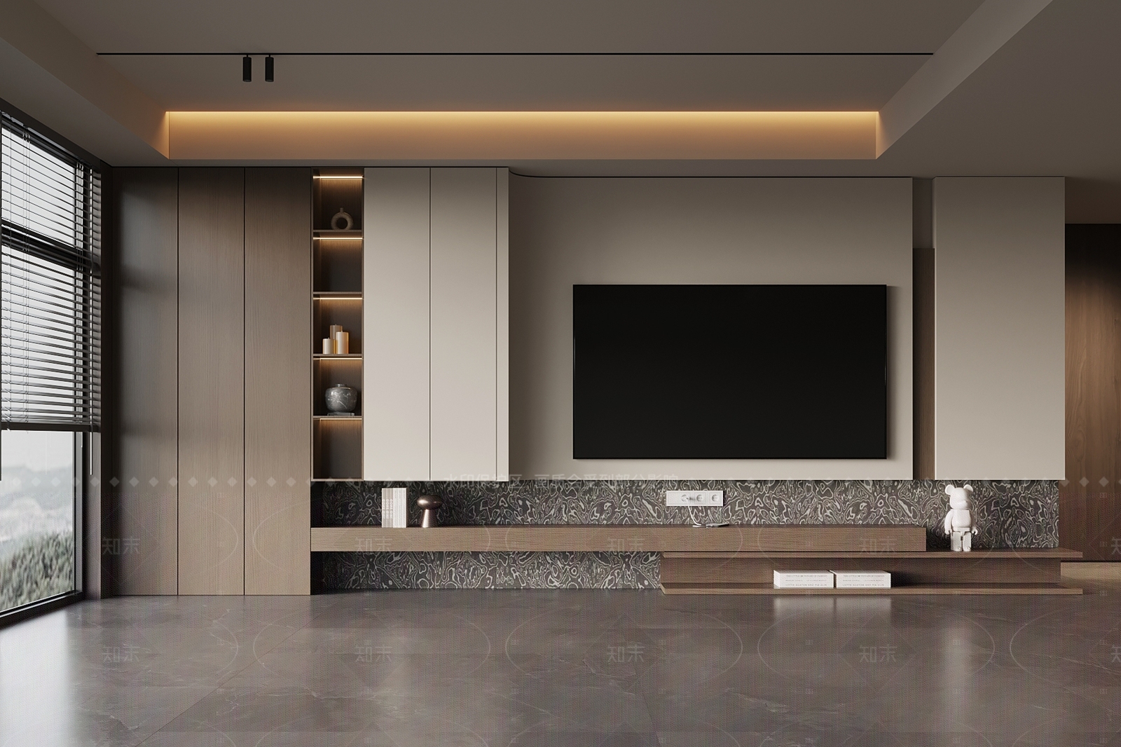 现代意式电视背景墙3D模型下载【ID:1204982341】_知末3d模型网