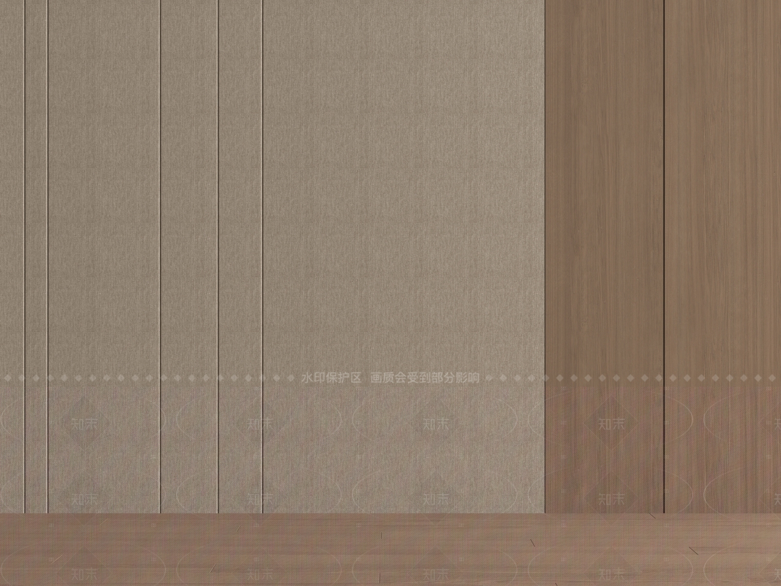 现代简约护墙板SU模型下载【ID:1204984345】