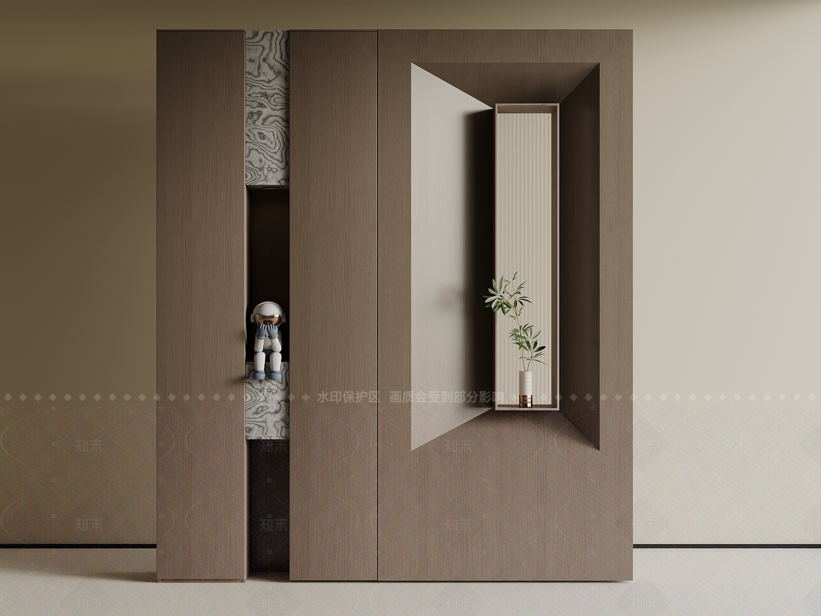 现代意式隔断3D模型下载【ID:1204985702】