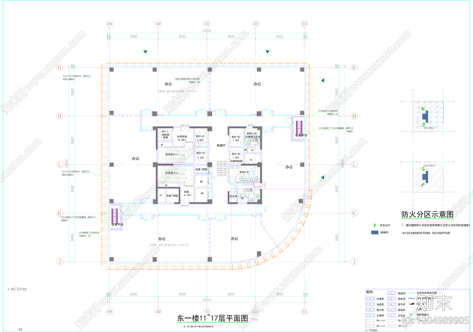 幕墙结构cad施工图下载【ID:1204989905】