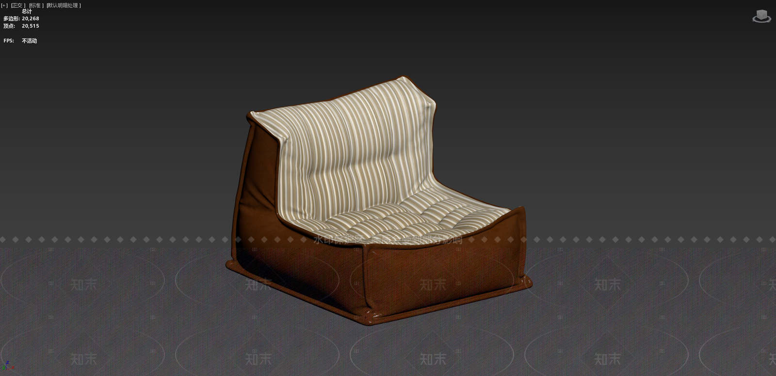 中古复古懒人沙发3D模型下载【ID:1204990085】