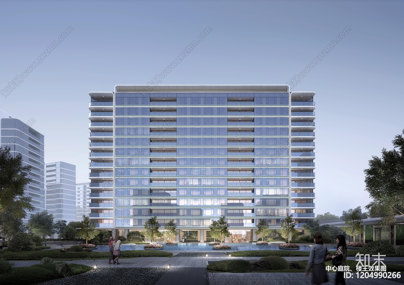 现代小区建筑下载【ID:1204990266】