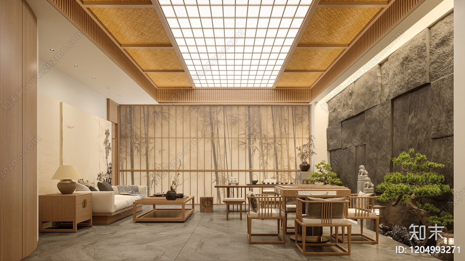 新中式中式棋牌室cad施工图下载【ID:1204993271】