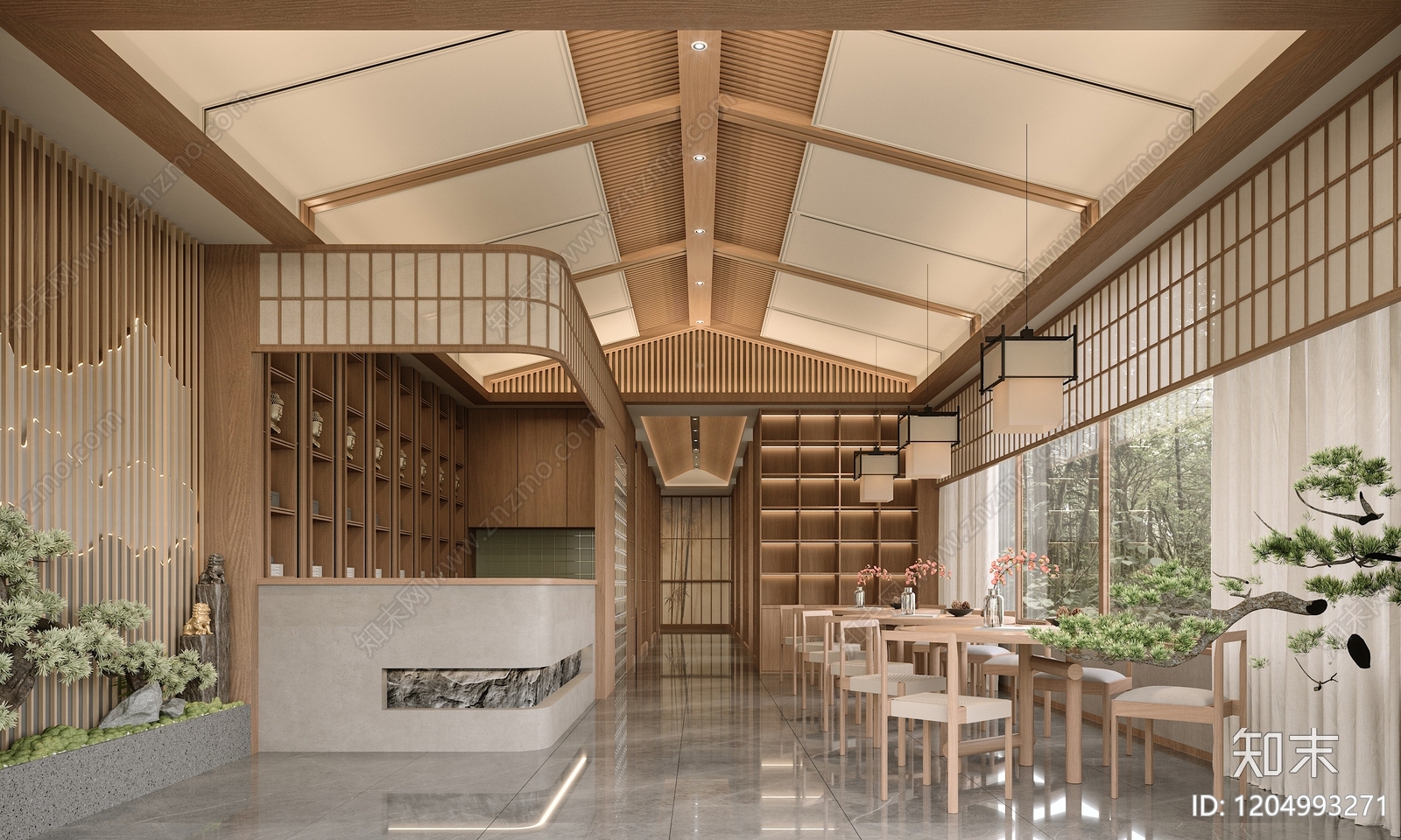 新中式中式棋牌室cad施工图下载【ID:1204993271】