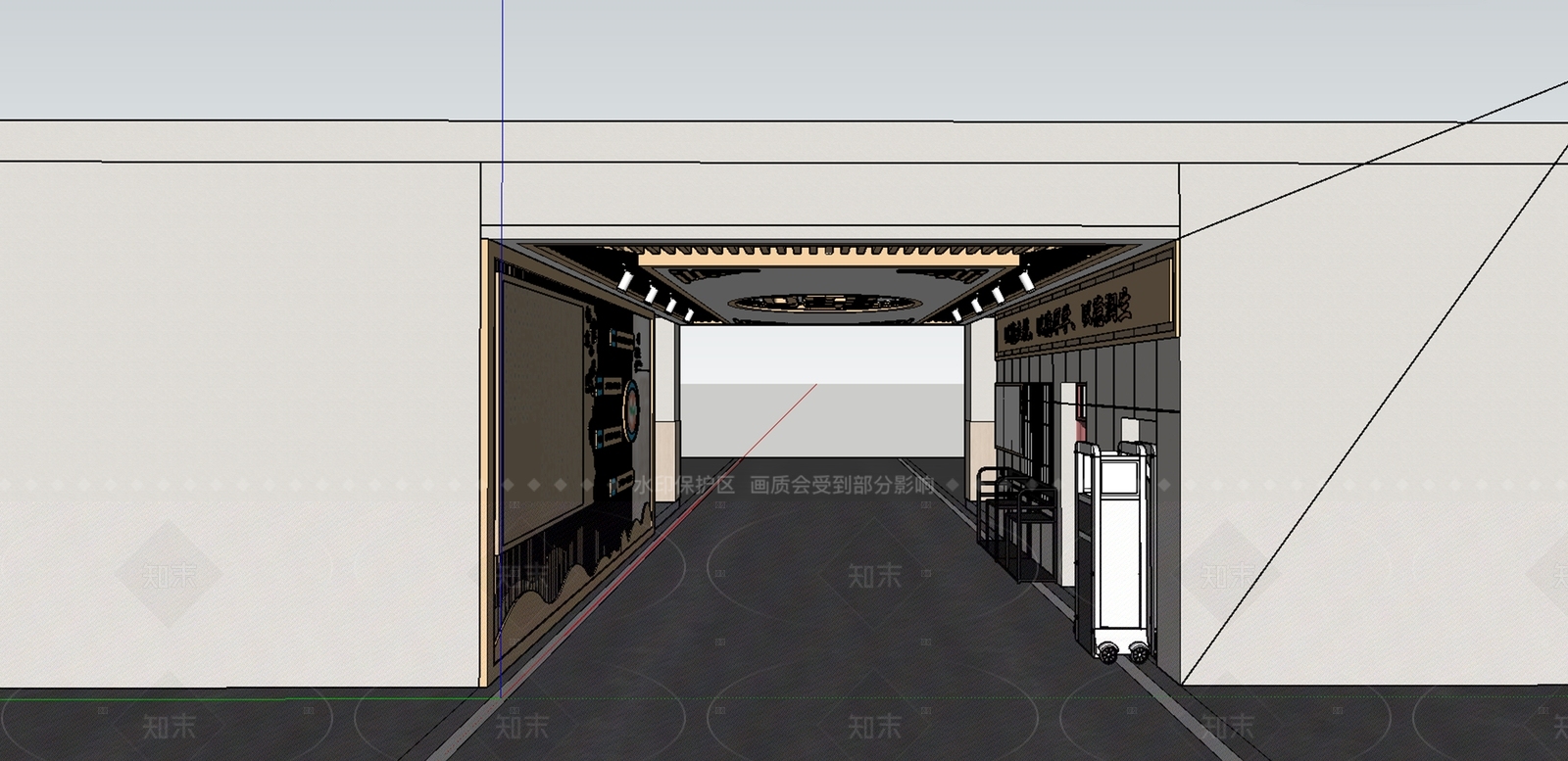 新中式其他学校空间SU模型下载【ID:1204999290】