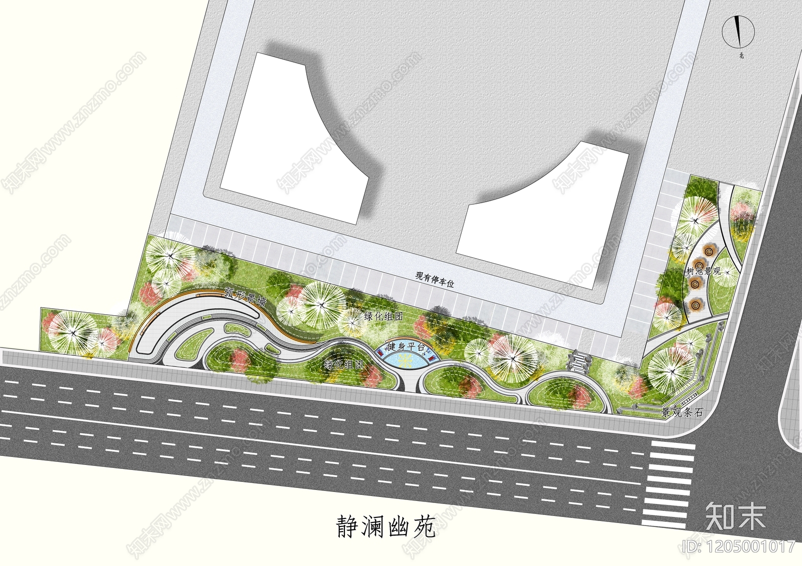 现代公园彩平图下载【ID:1205001017】