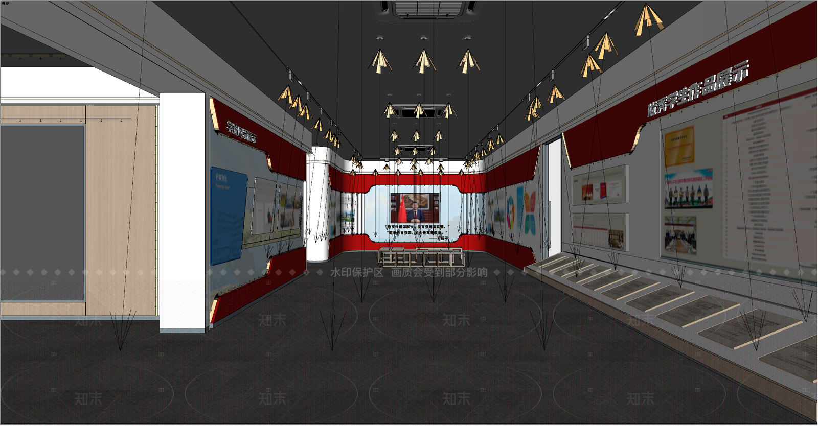 现代简约其他学校空间SU模型下载【ID:1205004998】