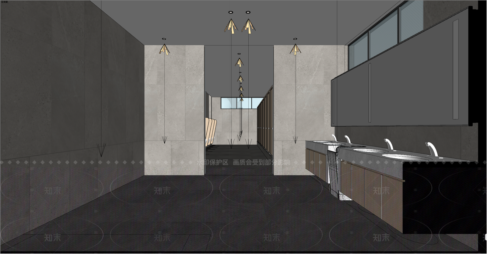 现代简约其他办公区域SU模型下载【ID:1205005514】