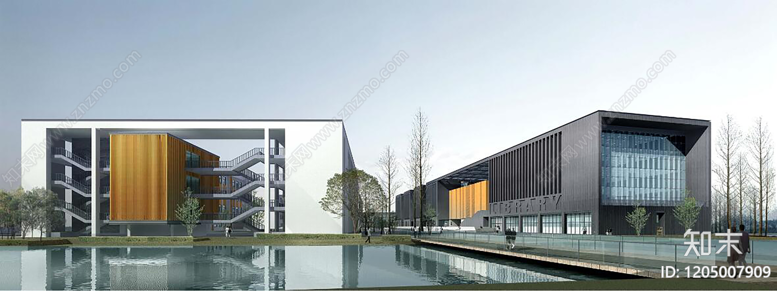 现代学校建筑cad施工图下载【ID:1205007909】