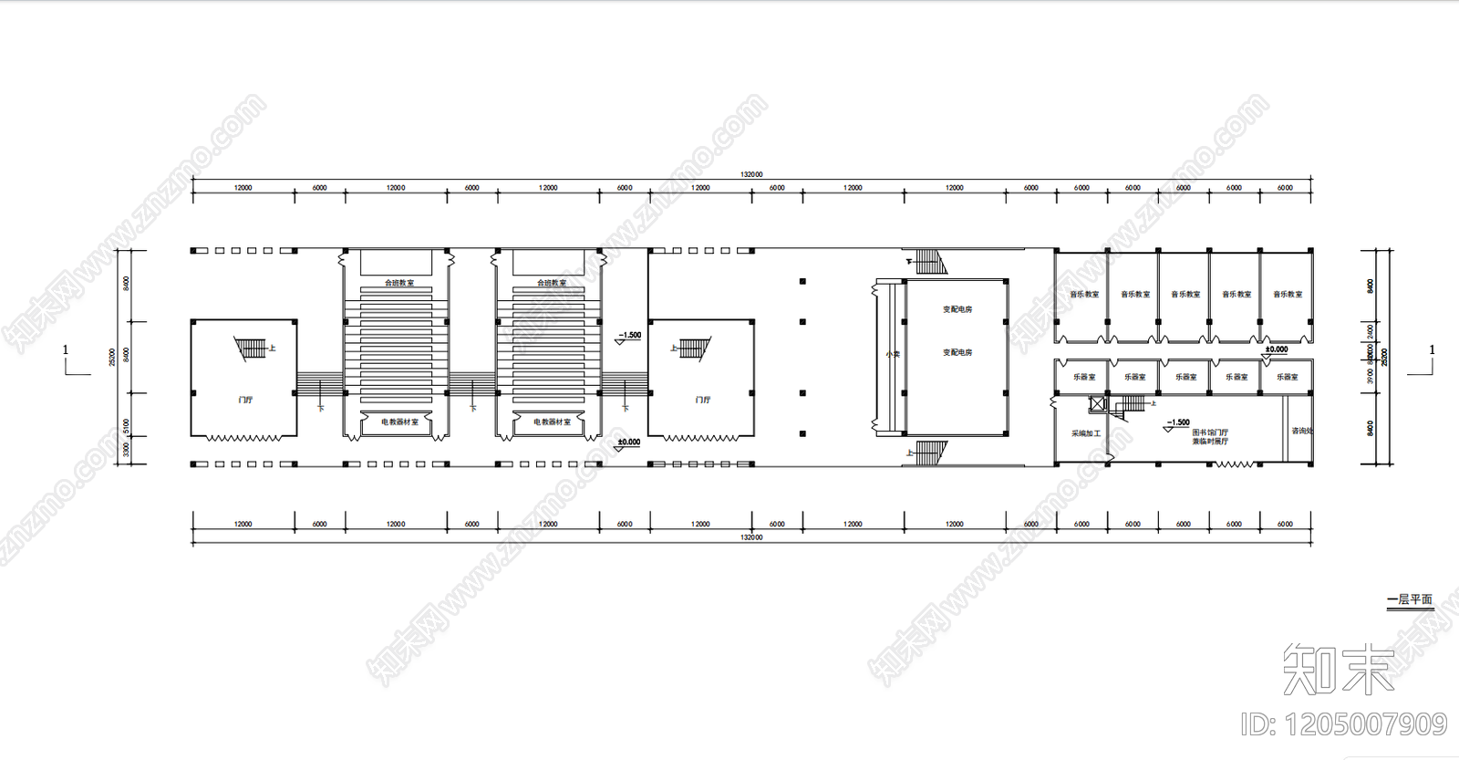 现代学校建筑cad施工图下载【ID:1205007909】