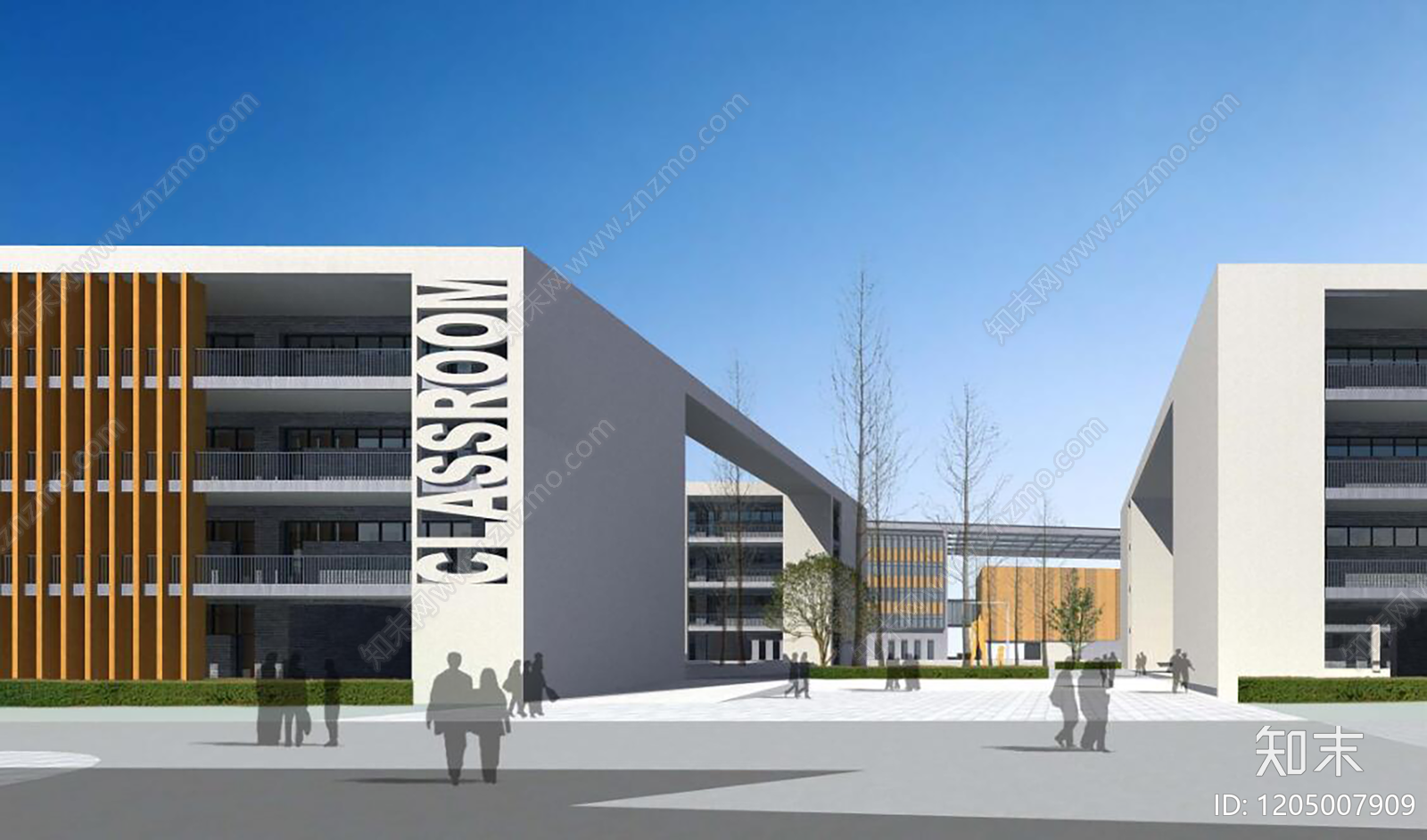 现代学校建筑cad施工图下载【ID:1205007909】