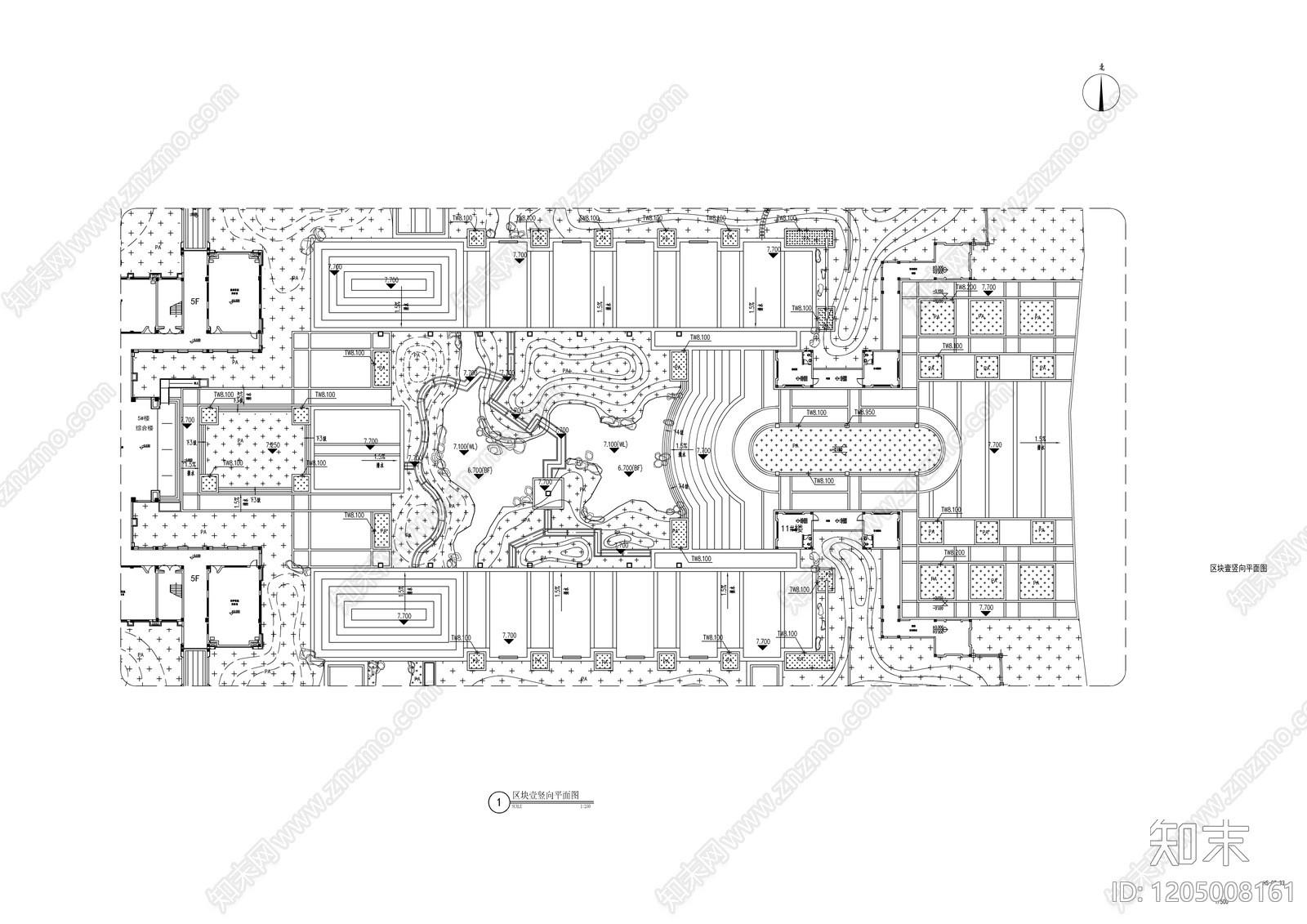 口袋公园cad施工图下载【ID:1205008161】