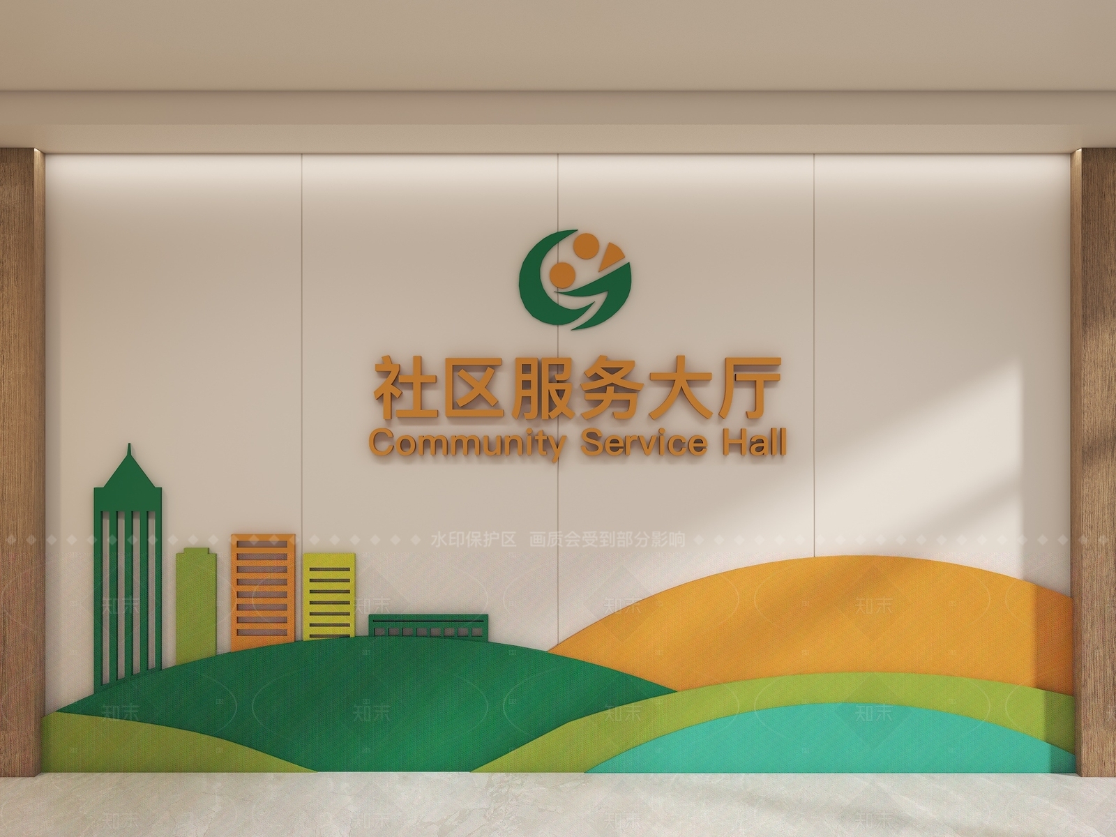 现代背景墙SU模型下载【ID:1205013500】