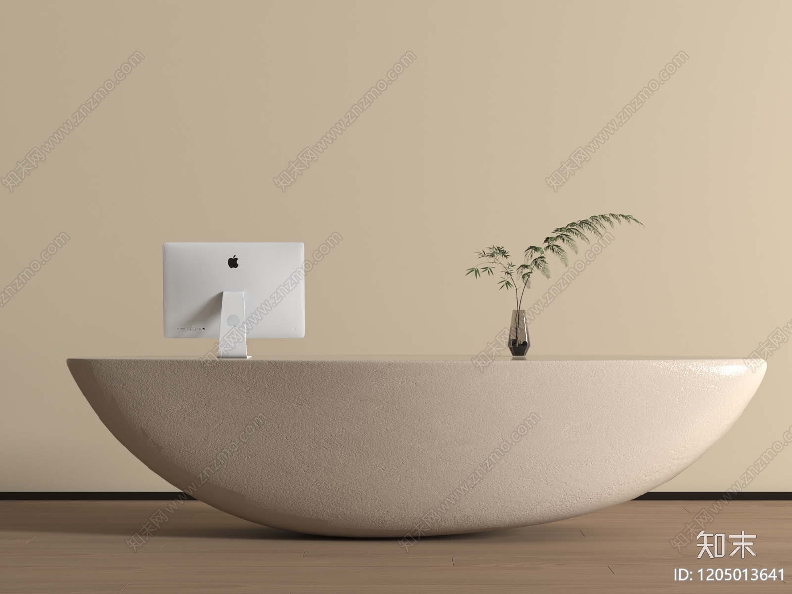 现代奶油前台3D模型下载【ID:1205013641】