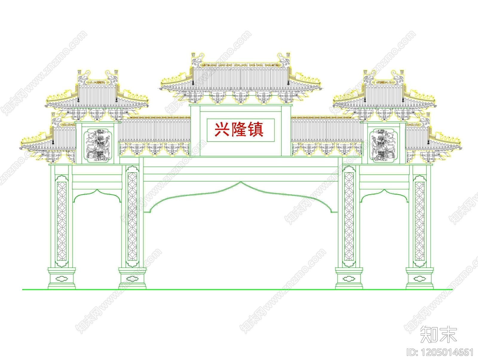 仿古建筑施工图下载【ID:1205014661】
