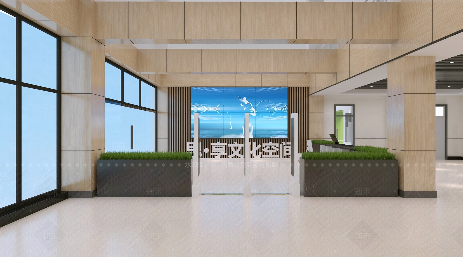 现代简约大厅3D模型下载【ID:1205017528】