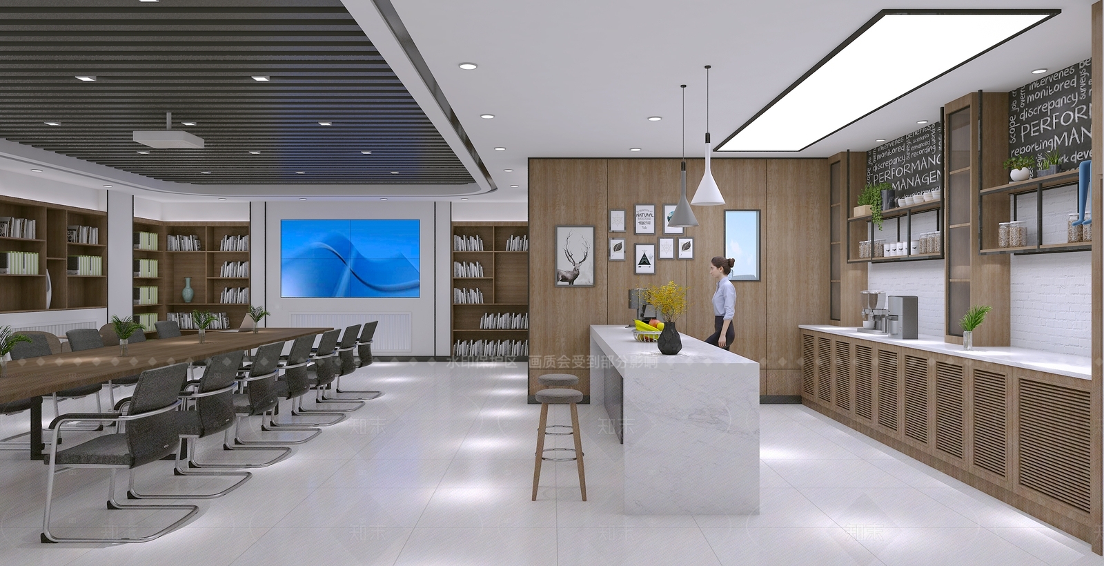 现代简约服务中心3D模型下载【ID:1205017828】