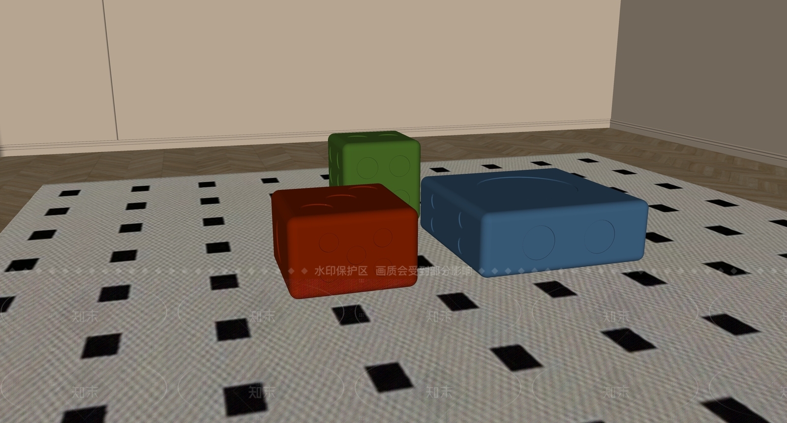 现代法式茶几SU模型下载【ID:1205018787】