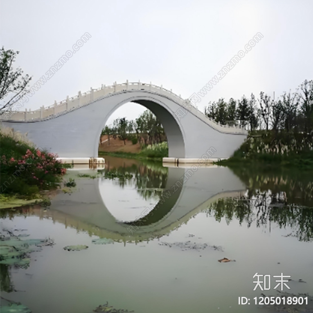 现代中式景观桥施工图下载【ID:1205018901】