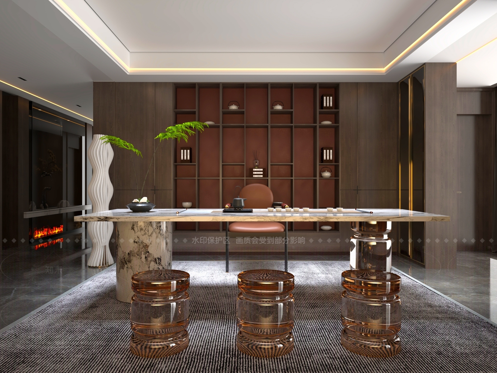 新中式中式茶桌椅3D模型下载【ID:1205020262】