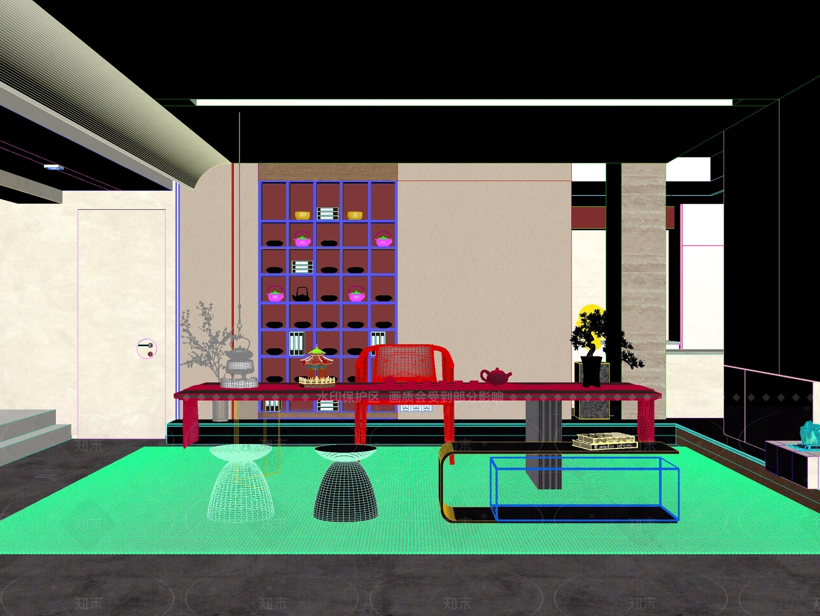 新中式中式茶桌椅3D模型下载【ID:1205020920】