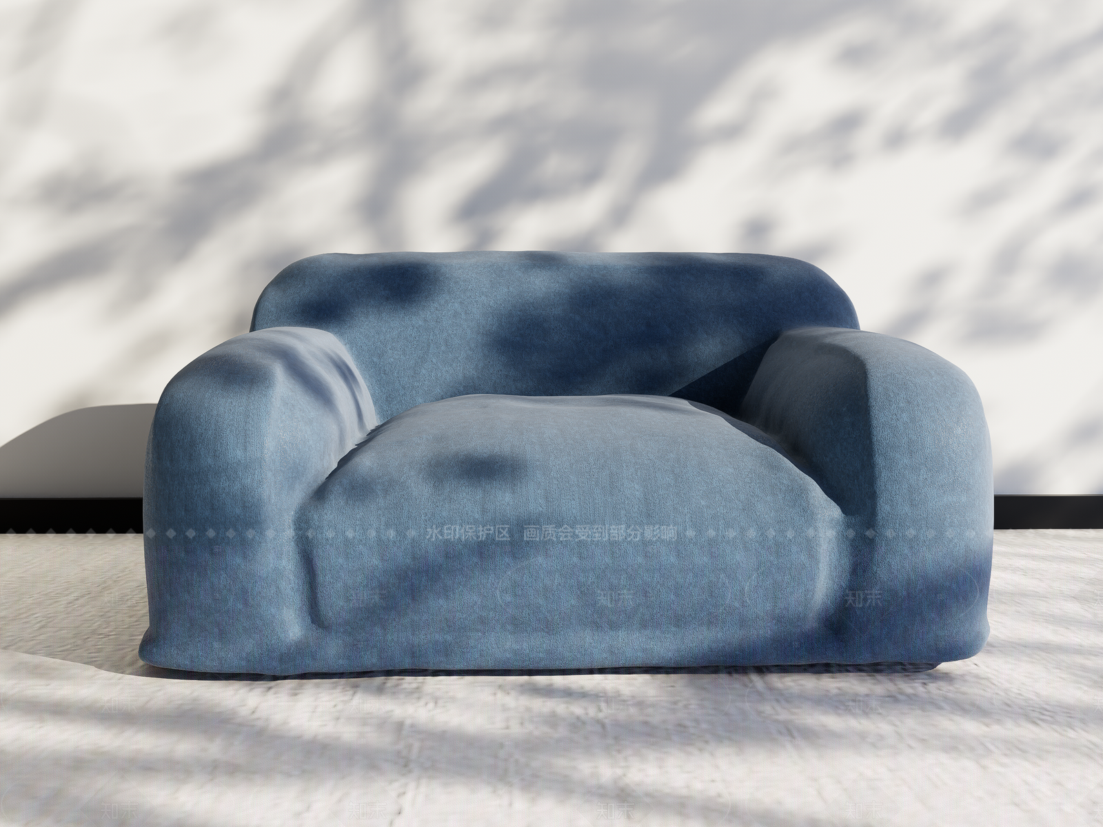 简约北欧单人沙发3D模型下载【ID:1205021583】
