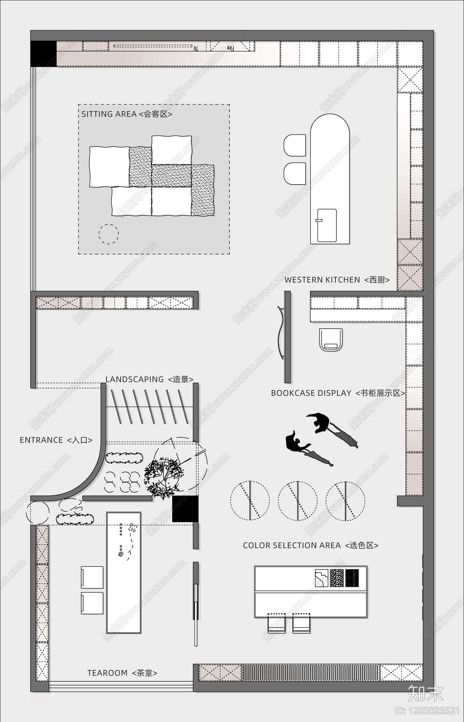 家具展厅施工图下载【ID:1205023521】