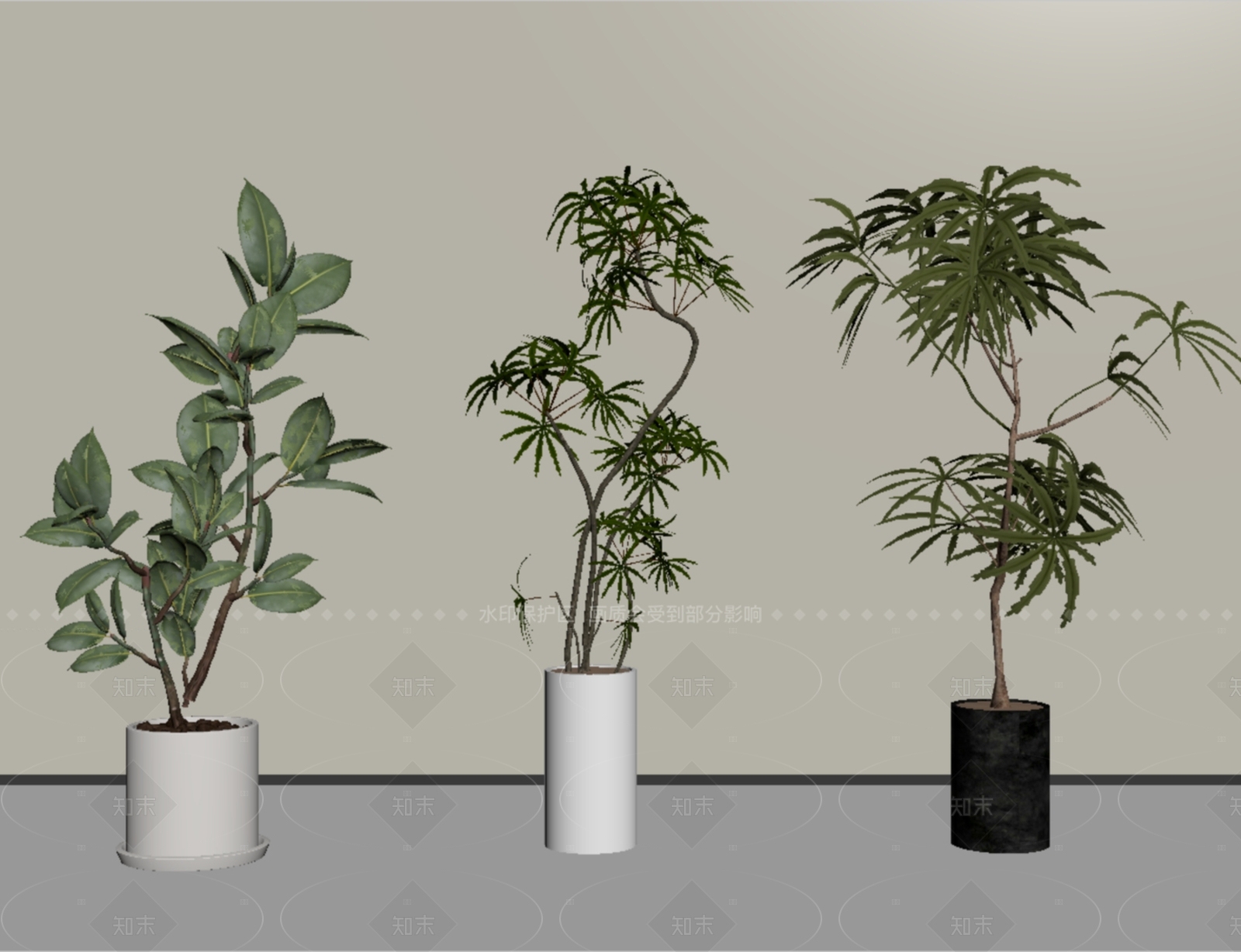 盆栽SU模型下载【ID:1205025086】