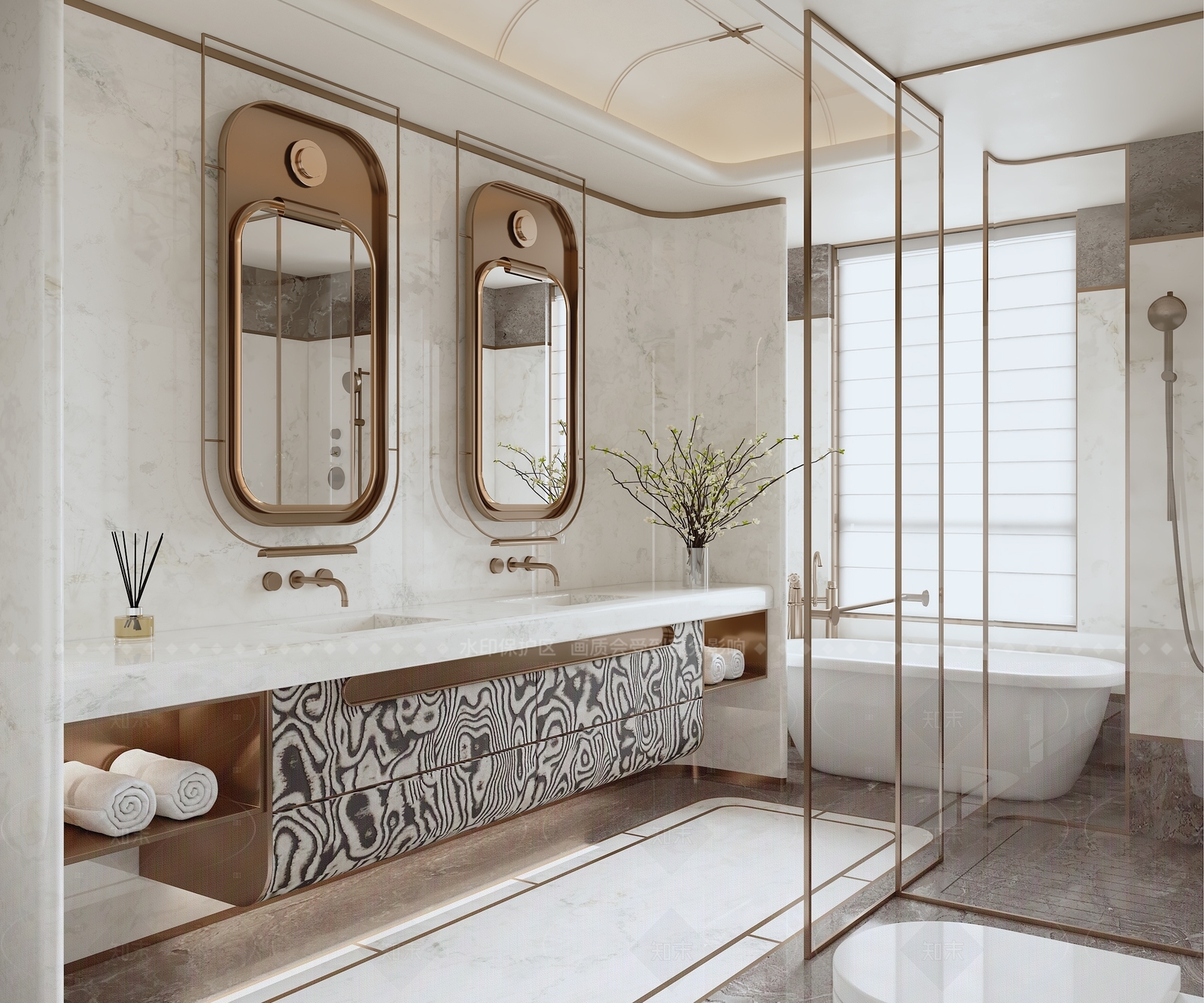 轻奢卫生间3D模型下载【ID:1205026717】