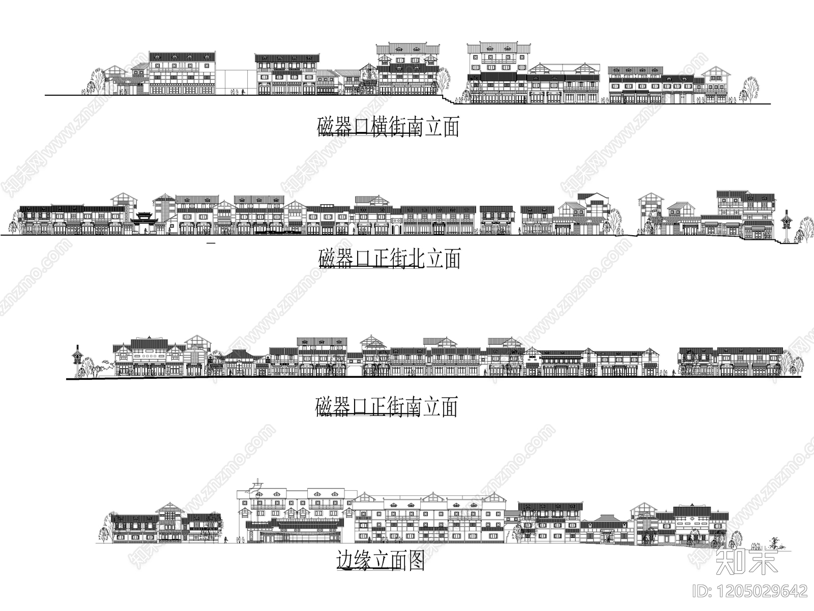 25套商业街步行街购物广场建筑规划CAD施工图cad施工图下载【ID:1205029642】